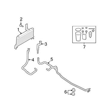 Imagem de Tubo refrigerador de óleo genuíno Ford Motor Co 8C2Z7890C
