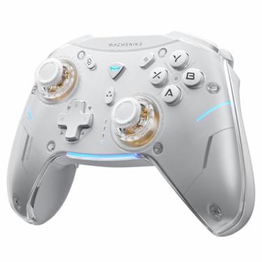 Imagem de Machenike G5Pro V2 1000HZ Wireless Gaming Controller for NS/PC/iOS/Android with Charging Dock (SE Branco)