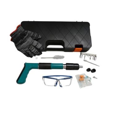 Imagem de Kit Mini Pistola de Fixação de Pregos com Maleta Completa | Finca Pino Profissional (Verde)