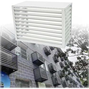 Imagem de Tampa Do Ar Condicionado Liga De Alumínio Para Unidades Ac Cerca De Ar Condicionado De Jardim Grades Protetoras De Tela Para Condicionadores De Ar E Bombas De, Grey, 1.5p tetrahedral