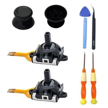 Imagem de Hzxkqmil Replacement Joystick Analog Stick for MSI Claw A1M, Include 2 Joysticks Sensor Module 2 Thumbsticks Grips Repair Kit for MSI Claw PC Gaming Handheld, Black