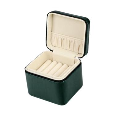 Imagem de Dynwave Caixa de apresentação para pulseiras, 5 compartimentos, organizador de joias para presentes, aniversários de casamento, lojas de varejo, Verde