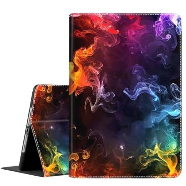 Imagem de Capa para Samsung Galaxy Tab S10 Plus 2024/ S9 Plus/S9 FE Plus 5G 12,4 polegadas 2023, capa protetora durável à prova de choque para Galaxy Tab S10+/S9+/S9 FE+, fumaça colorida