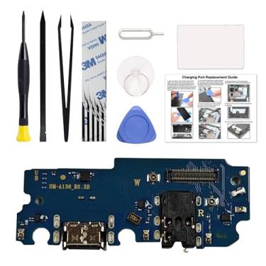 Imagem de Kit de substituição de porta de carregamento compatível com Galaxy A13 5G versão EUA (não para versão 4G), SM-A136U, SM-A136U1, SM-A136W Dock Board Conector USB-C com manual de instruções, kit de