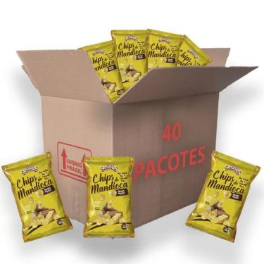 Imagem de Mandioca Chips Queijo Nacho Sertanitos 50g - 40 Pacotes