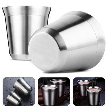 Imagem de Xicara Café Inox Copo Térmico Tipo Pixie Nespresso Parede Dupla Expres