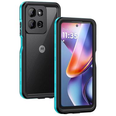 Imagem de Capa Lanhiem para Moto G 5G 2025 IP68 azul impermeável