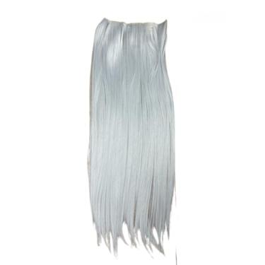 Imagem de Aplique Tic Tac de Cabelo Orgânico 70cm 150g – Textura Natural Similar ao Cabelo Humano (GREY_LISO)