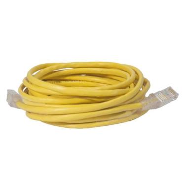 Imagem de Cabo de Rede CAT5e 5 Metros 5m amarelo UTP Ethernet Crimpado Pronto - 