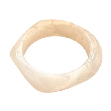 Imagem de KIFEDSLJ Pulseira de resina acrílica colorida com placa de acetato de tartaruga grossa grossa e larga para mulheres, diameter:6.5cm, Resina, Sem pedra