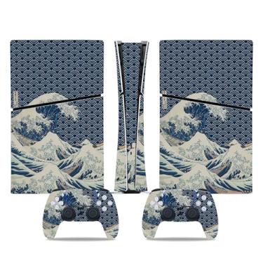 Imagem de Adesivo Skin para console PS5 Slim, capa protetora para controle de edição digital (azul)