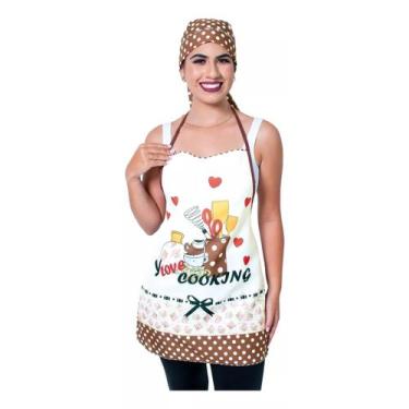 Imagem de Avental de Cozinha Adulto Estampado Confortável de Amarrar - Outfiter 