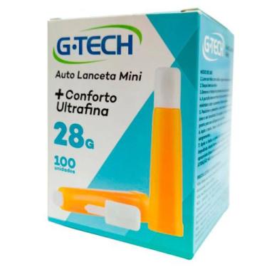 Imagem de Auto Lanceta G -Tech Mini + Conforto Ultrafina 28G Com 100 Unidades - 
