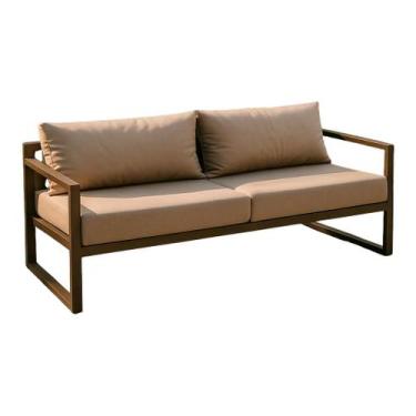 Imagem de Sofá Leblon Premium de Alumínio com Almofadas Área Externa e Interna -