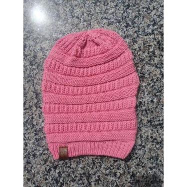 Imagem de Gorro Beanie Touca Unissex Inverno Tricô - oem, Rosa vivo
