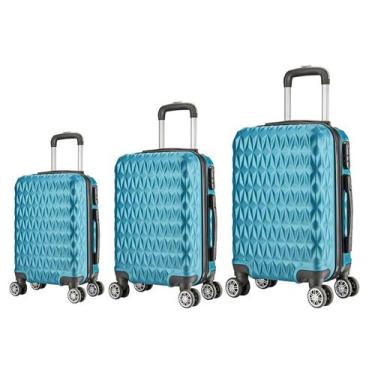 Imagem de Kit 3 Malas De Viagem Bordo, Média e Grande Em Abs C/ Rodinhas 360º Am