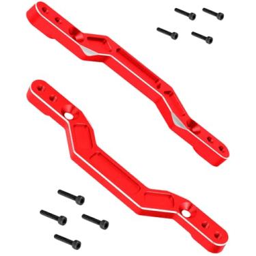 Imagem de hopsupRC RC Aluminum Shock Tower Upgrade Parts for 1/18 Granite Grom 1/16 Mojave Grom 1/14 Mojave Grom Mega 380 RC Car,Front Rear Shock Mounts Damper Plate Set Hops Up.Red