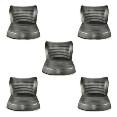 Imagem de 5 Kit Assento/Encosto Plastico Preto Masticmol Iso Polipro