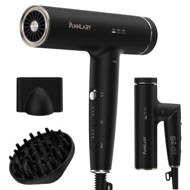 Imagem de Secador de cabelo ANNLARY Plasma Ion 1500W 110000 RPM para cabelos cacheados