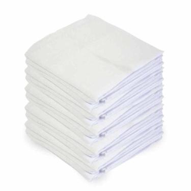 Imagem de Kit 5 Fralda De Pano Branco Bebê Pinte E Borde Luxo Barra - Minasrey