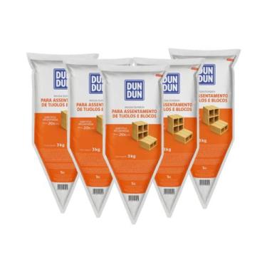 Imagem de Kit com 5 Massas Poliméricas DunDun 3kg para Assentamento - 001997