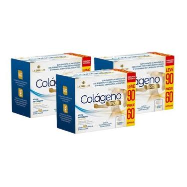 Imagem de Kit 3 Colágeno Tipo 2 Não Desnaturado L90P60 Cáps La San Day