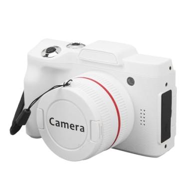 Imagem de Câmera digital de 16 MP, câmera vlogging inteligente para iniciantes, estabilização de vários eixos, cor branca, gravação de vídeo 1080p, tela HD de 2,4 polegadas, ampla aplicação