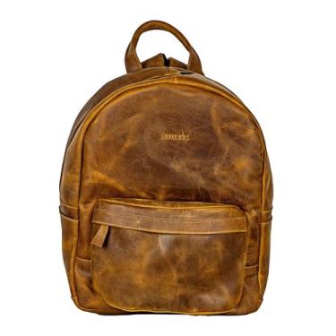 Imagem de Mochila Executiva Unissex Couro Bovino Putney Honey Caramelo - STORVE