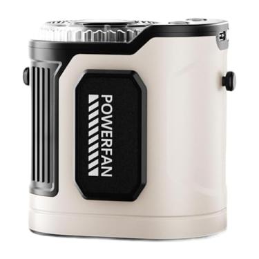 Imagem de Ioensy Ventilador de cintura recarregável leve portátil mini ventilador de pescoço pendurado portátil para esportes viagens ao ar livre trabalhos acampamento, Branco