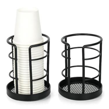 Imagem de Dispensador de copos de banheiro HillSpring Metal para copos de papel 