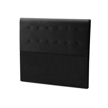 Imagem de Cabeceira Solteiro Estofada Madeira Cama Box Paris - D'Julia, Preto