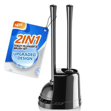 Imagem de Conjunto de pistão e escova de vaso sanitário LOVLOY 2 em 1 para vaso 