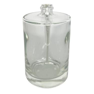 Imagem de Vela Lamparina de Vidro Cilindrica Decorativa + Pavio com Chama Regulável - Sem o Fluido Incluso - Recarregável - Sem Aroma - Moderna Minimalistas Reutilizável - Lamparina Transparente Entre Marés