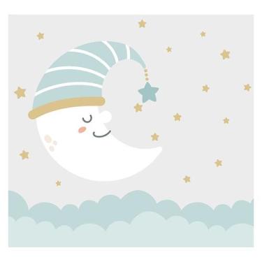 Imagem de Papel de Parede Adesivo Infantil Céu Lua Bebe Quarto Menino - 565pcp -