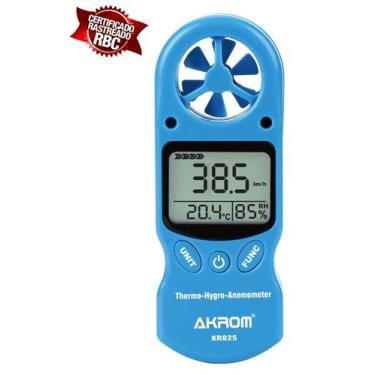 Imagem de Termo Higro Anemômetro Digital Com Certificado De Calibração - Akrom