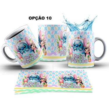 Imagem de Caneca 325ml Lilo E Stitch Feliz Páscoa - LARANJA E MIMOS