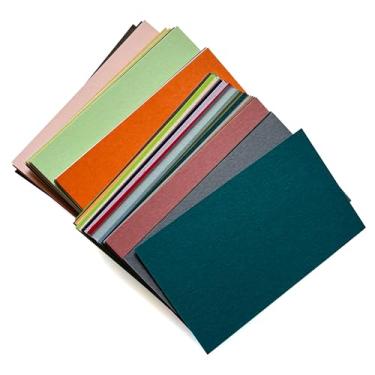 Imagem de ITZAMNA Mini cartolina de 8,9 x 5 cm, 230 g/m², para artesanato, scrapbook, etiquetas, desenho, cartões de notas, pacote com 64 folhas multicoloridas