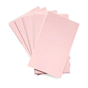 Imagem de ITZAMNA Mini cartolina de 8,9 x 5 cm, 230 g/m², para artesanato, scrapbook, etiquetas, desenho, cartões de notas, pacote com 100 rosa claro