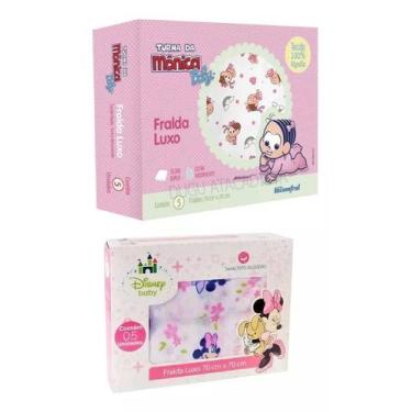 Imagem de Kit 10 Fralda De Pano 70X70Cm Grande Monica E Minnie - Disney E Inconf
