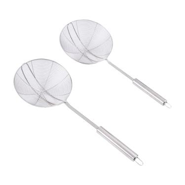 Imagem de predolo Concha de peneira de malha, peneira, coador, multifuncional, para cozinhar e fritar, drenagem rápida, colher de escumadeira com fenda, Pequeno Grande