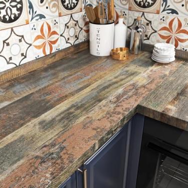 Imagem de STICKEEP Papel de parede para descascar e colar papel de contato de madeira para bancadas Papel de parede impermeável com aparência de madeira papel de contato autoadesivo para bancada Papel de