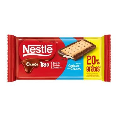 Imagem de Chocolate Nestlé Chocotrio Leite 90g - Embalagem com 12 Unidades