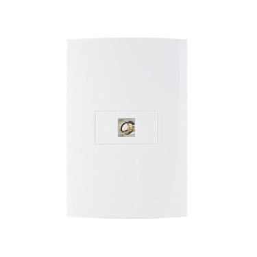 Imagem de Tomada Para Telefone Margirius Sleek Rj11 4 Fios Com Placa E Suporte 4x2 Branca