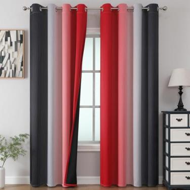 Imagem de Cortinas Estelar Textiler Blackout 100% pretas 213x213cm 2 painéis