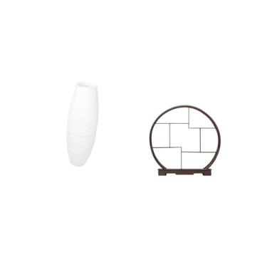 Imagem de Bothyi Suporte de Exposição de Madeira, Prateleira Antiga, Organizador de Armazenamento, Abajur Simples, Luminária de Chão, Acessórios de Luz de Papel para M