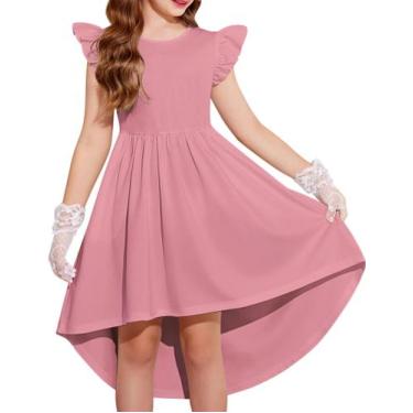 Imagem de Vestido Arshiner Girls Summer Party rosa 11-12 anos