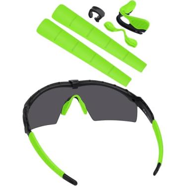 Imagem de BLAZERBUCK Orelhas de substituição, peças de nariz e clipe de armação para Oakley M Frame 2.0 Strike, Verde, 0