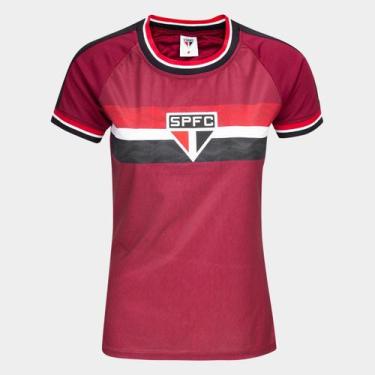 Imagem de Camiseta São Paulo Tri Feminina - SPR, Bordô, G