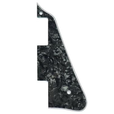 Imagem de Picareta de guitarra elétrica estilo clássico Les Paul Pickguard para guitarra estilo LP com parafusos de montagem (pérola preta)