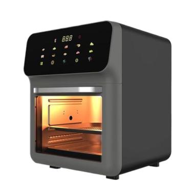 Imagem de Rrlihjgu Torradeira Air Fryer - Forno Air Fryer com Espeito para Bancada - Desidratador de 15 Litros 2 Prateleiras com Janela Visível para Assar Cozinhar Carne Frango Pizza